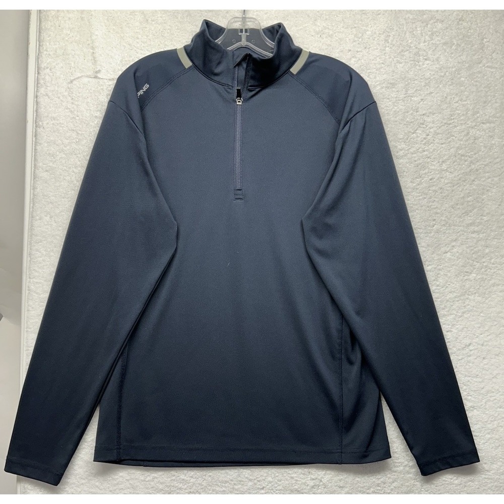 Ping Mens Size M Blue Sensorcool 1/4 Zip Pullover Athletic Shirt (K2)